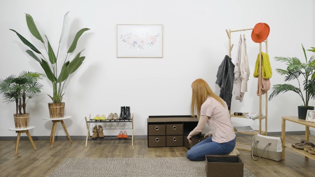 Panca Contenitore Relaxdays Con 6 Cassetti - Pieghevole, Per Ingresso O Camera, Beige, 39x76x38 Cm - Foto 11