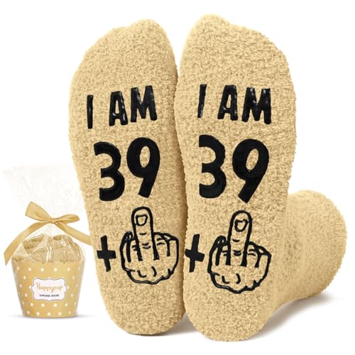 HAPPYPOP Fun 40th Birthday Gifts Women - 40 Year Old Socks, Novelty Gifts for Woman Born in 1985