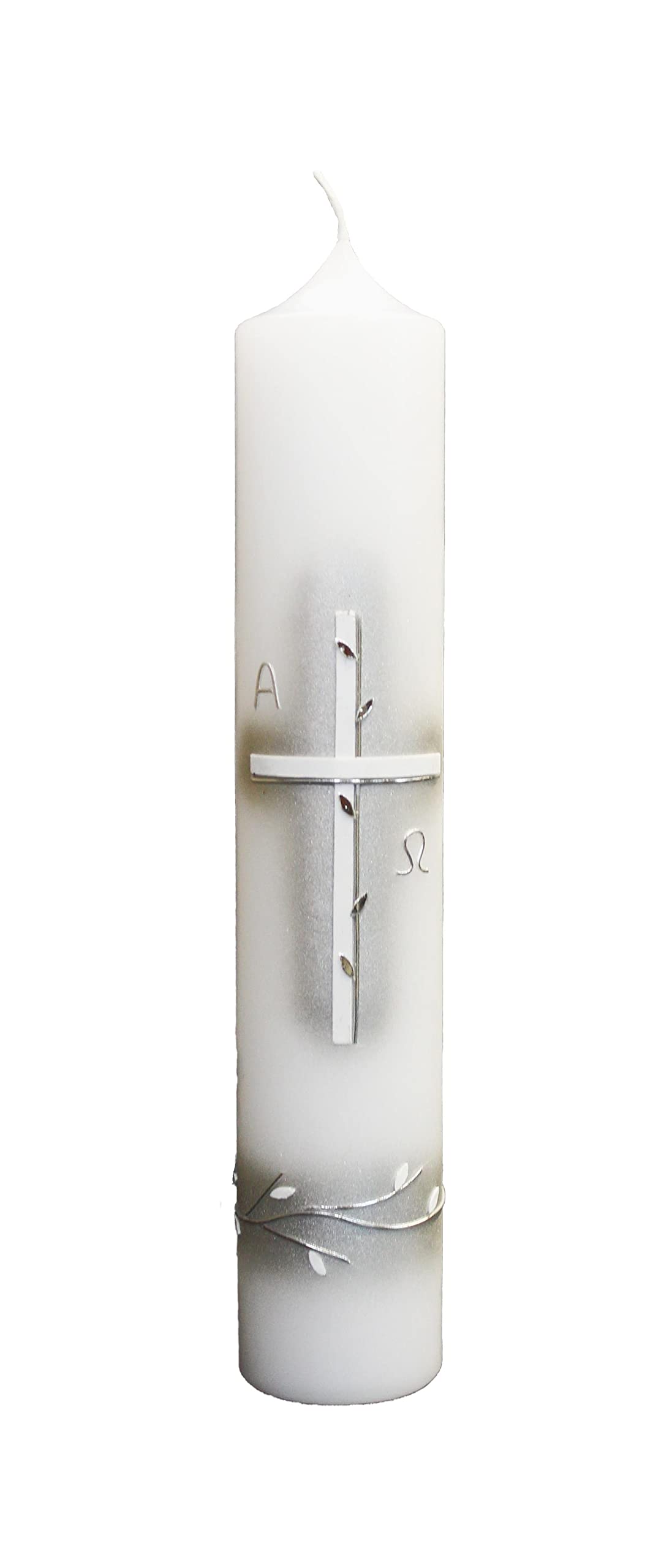 Wiedemann Candela per battesimo della comunione a forma di croce, 265/50 mm (argento)
