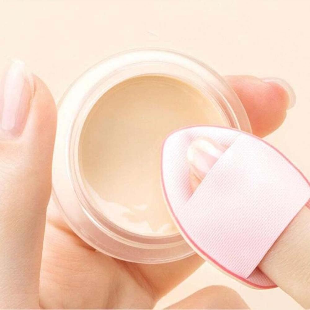 Beautiflame 3pc Mini Blender Makeup Sponge Cosmetic Puff And 1pcs Heart Makeup Sponge Cushion Foundation Powder Sponge Tool Makeup Set of 1Pcs Finger Sponge, Multicolour 2