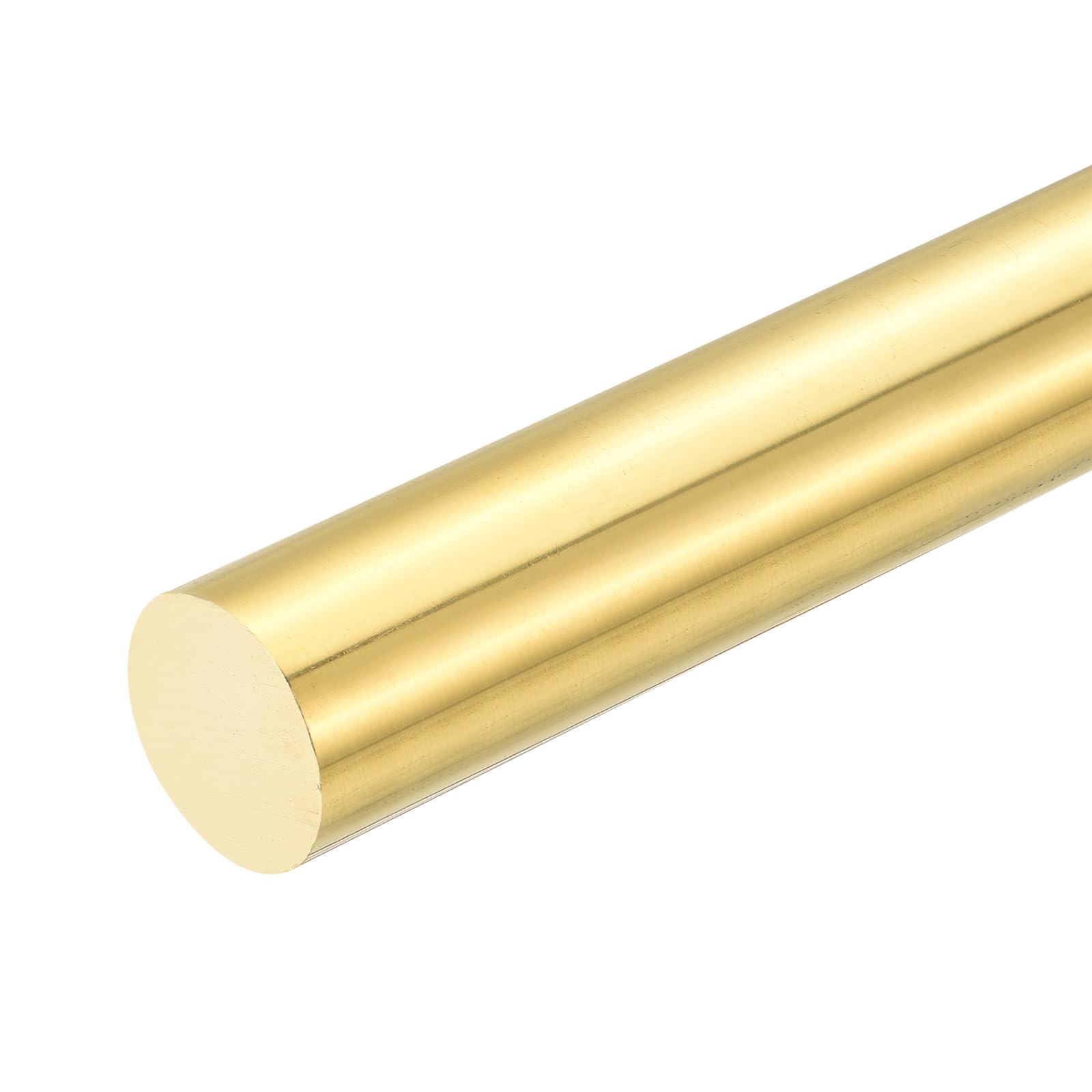 uxcell 1 Pcs 1"(25mm) Dia Brass Solid Round Rod, 14"(356mm) Length H62 Brass Lathe Bar Stock Round Brass Rod for DIY Crafts Industry Construction