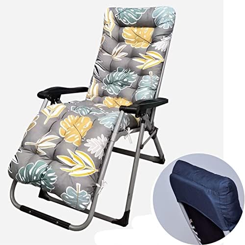 67 Inch Patio Lounge Chair Cushion,Rocking Chair Sofa Cushion,Indoor/Outdoor Floral Printed Lounger Cushions with Ties and Top Cover Non-Slip High Back Chair Cushions (Style 13)