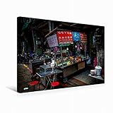 Premium Textil-Leinwand 45 x 30 cm Quer-Format Taipeh, Garküche | Wandbild, HD-Bild auf Keilrahmen, Fertigbild auf hochwertigem Vlies, Leinwanddruck von Dieter Gödecke