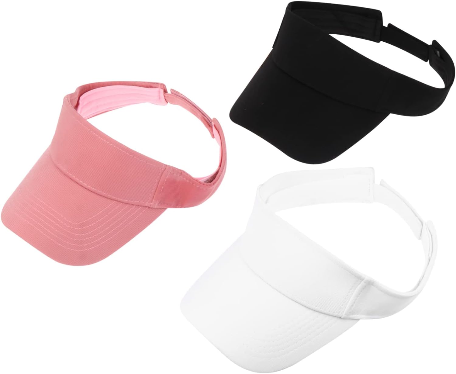 3pcs Summer Sun Hats Peak Cap Breathable Sun Protection Cap for Outdoor Black