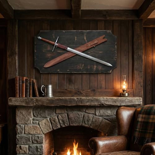 image for Lavish Home Whetstone Medieval Sword - William Wallace Double-Edged Bl