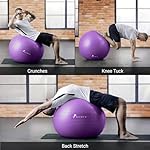 ROMIX Exercise Ball, Anti-Burst Extra Thick Birthing Pregnancy Ball with Pump, Fitness Swiss Yoga Balls 22in/26in/30in (55cm 65cm 75cm) Exercise Balls Physical Therapy for Pilates Home Gym - Image 2
