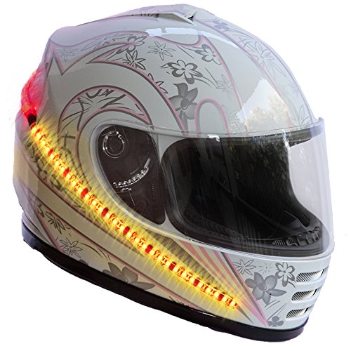 LightRider Motorcycle Helmet Light with Motorcycle Battery Link  Added Safety of 360° Visibility Comes from High Intensity LEDs Circling Your Helmet