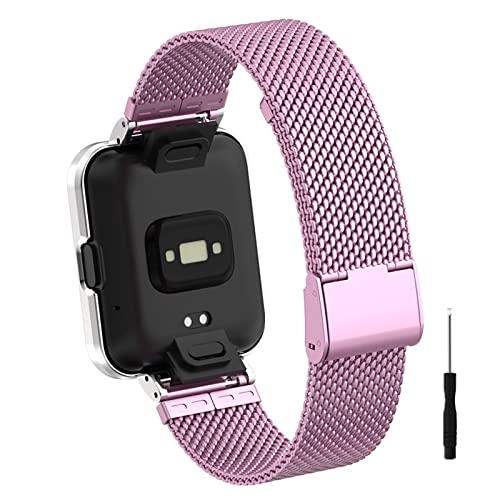 HYKEJJ Correa Para Xiaomi Redmi Watch 2 Lite Pulsera Metal Acero Pulseira Metalica Bracelet Para Hombre y Mujer Inoxidable Repuesto Band Compatible Con Xiaomi Redmi Watch 2 Lite Correa (Púrpura)