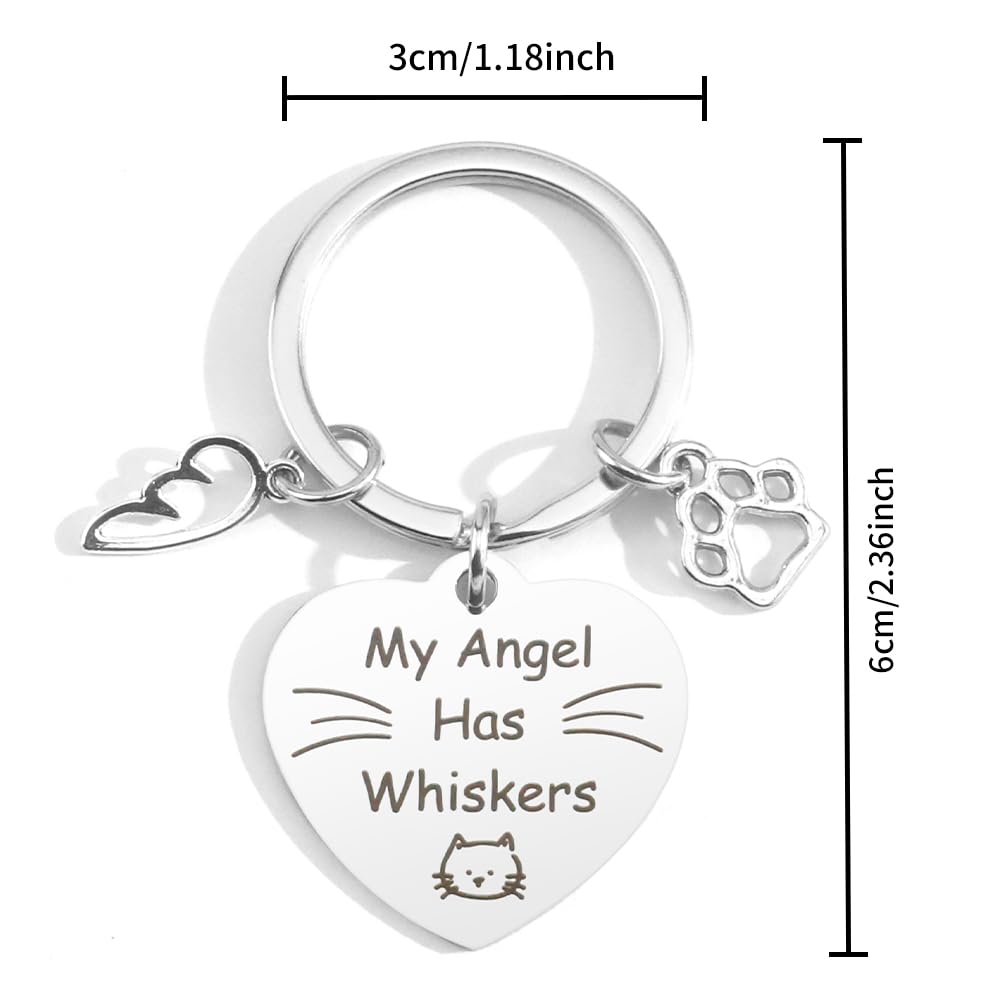 Fodfgxf Cat Memorial Keychain,Easter Basket Fillers, Cat Remembrance Gift, Pet Memorial Gifts, Sympathy Gift - Image 2