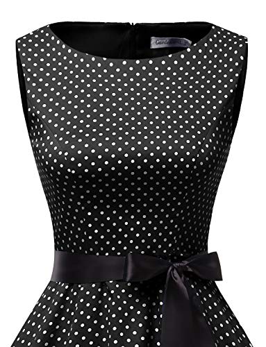 Image of Gardenwed Women's Vintage Dress Sleeveless Cocktail 1950s Dresses Retro Tea Party Swing