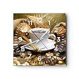 Une horloge silencieuse sur un mur peut créer une atmosphère fantastique. Dimensions hors tout: 40cm x 40cm. Horloge murale – Horloge en verre. La polyvalence d'application des horloges murales au design moderne vous permet de les utiliser dans n'importe quel intérieur décoré dans un style scandinave, glamour, bohème, minimaliste et même industriel. Les horloges murales originales donneront à votre intérieur un caractère et un style unique.