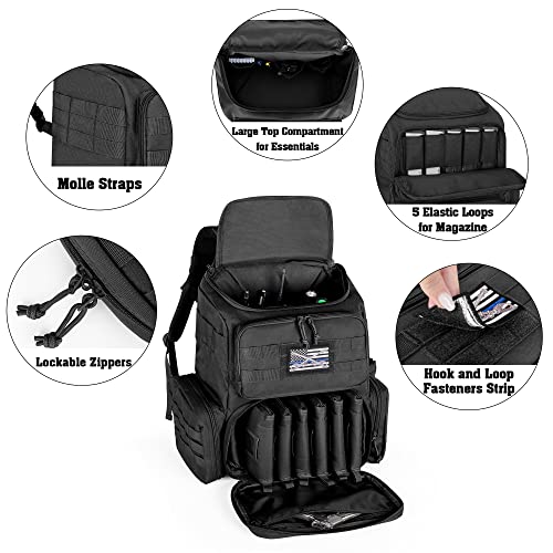 DSLEAF 6-Pistol Range Backpack