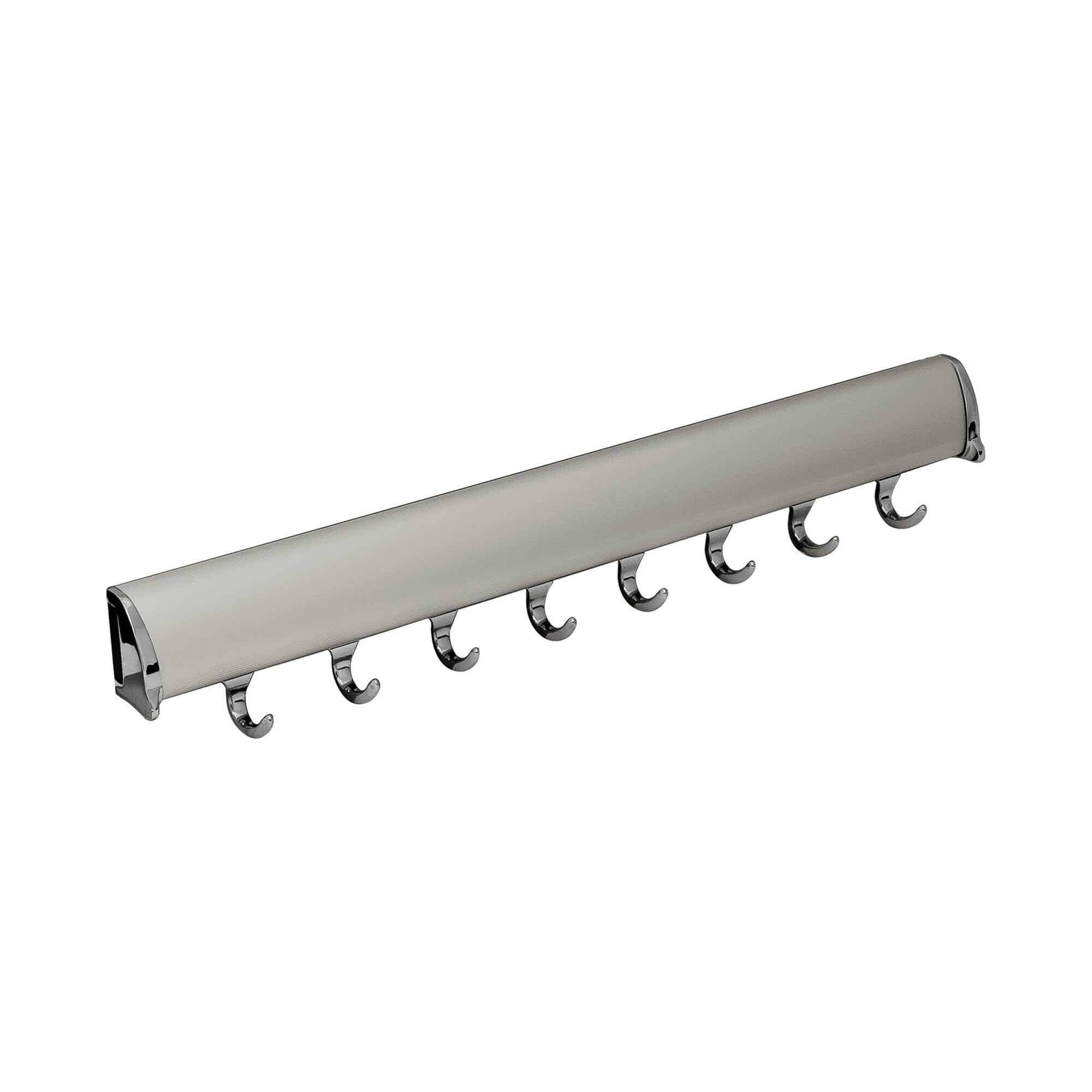 Brixwell QILI-003 Belt Rack, 8 Hook with Full Extension Slide Matt Aluminum Finish
