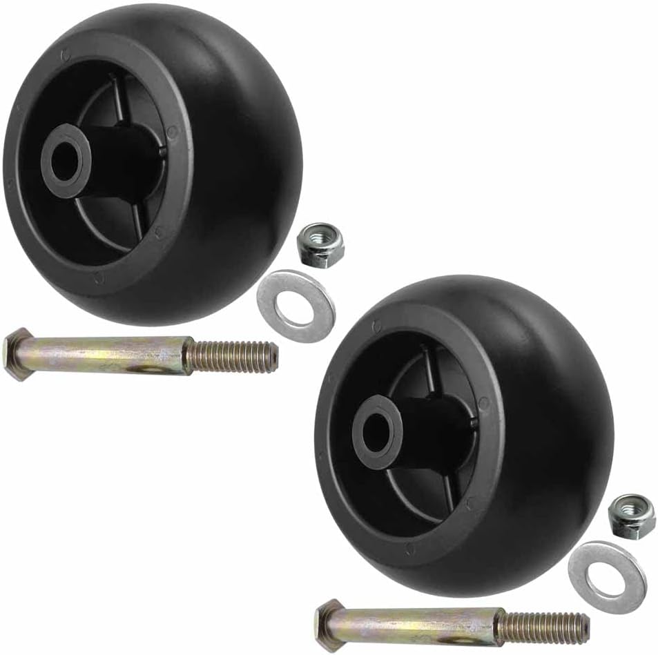 Parts 4 outdoor Aftermarket Deck Wheels with Hardware Kit 2Pk for Husqvarna 532133957 596434404 Snapper 1700184SM 7029265