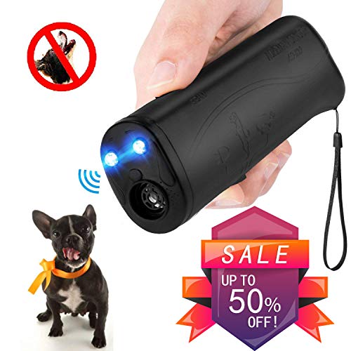 Vantax Handheld Dog Repellent & Trainer, Anti Barking Device with LED Flashlight, Ultrasonic Dog Deterrent and Bark Stopper + Dog Trainer Device Vantax Handheld Dog Repellent & Trainer, Anti Barking Device with LED Flashlight, Ultrasonic Dog Deterrent and Bark Stopper + Dog Trainer Device