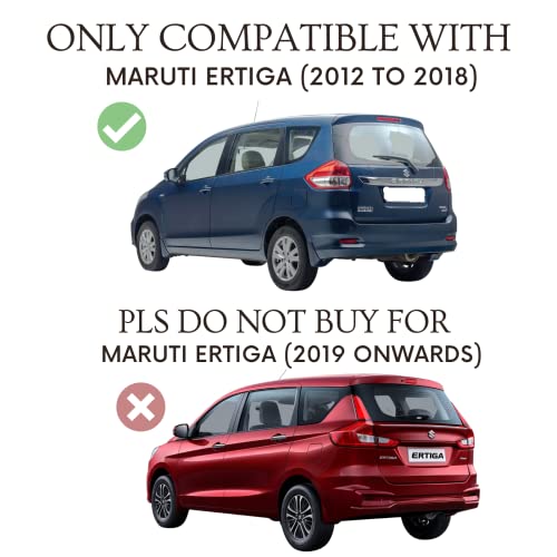 Image of Autofact Magnetic Car Sunshades Compatible with Maruti Ertiga Old (2012 to 2018) (Set of 4) - Easy Installation, UV Protection (Front 2 Half-Cut for Side Mirror Visibility, Rear 2 with Zippers)