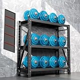 Hzdbhd Garage Shelving Unit Rustproof 50“W Heavy Duty Storage Shelves Easy Assembly 3 Tier Adjustable Metal Steel Utility Shelf Rack Garage Storage Organize for Tools Basement,Warehouse