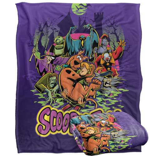 SCOOBY DOO! Blanket, 152 x 127 cm Spooky Poster Scene Silky