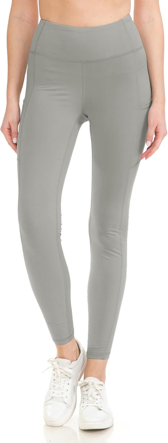 Leggings Depot High Waist Athletic Leggings for Women Tummy Control Pocket Yoga Pants - Image 3