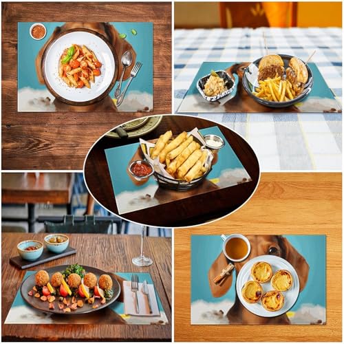 Set de table teckel antidérapant pour protéger les meubles des rayures - 6