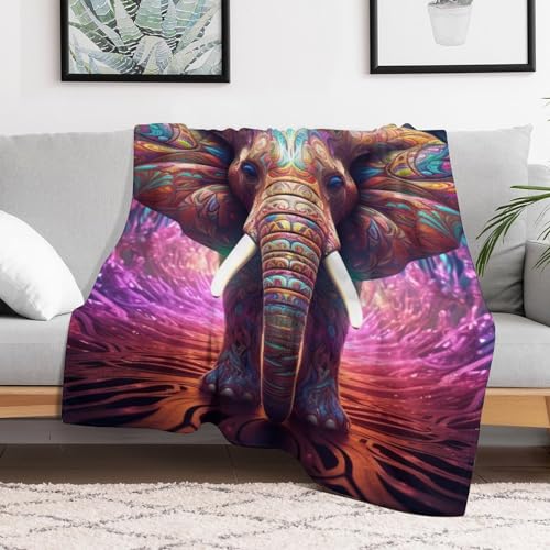 Manta de forro polar mullida con estampado para sofá 3