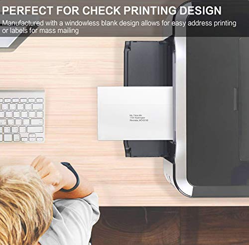 10-Security-Self-Seal-Envelopes-No10-Windowless-Bussiness-Envelopes-Security-Tinted-with-Printer-Friendly-Design-Size-4-18-x-9-12-Inch-White-24-LB-500-Count