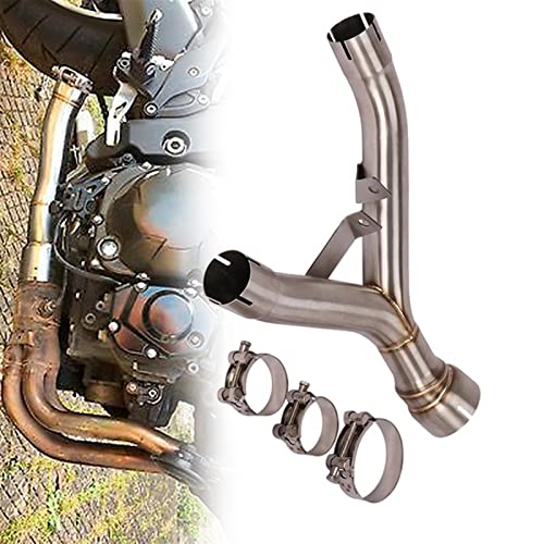 Tube de liaison milieu de pot d'échappement en inox pour Kawasaki Z1000 et Ninja 1000