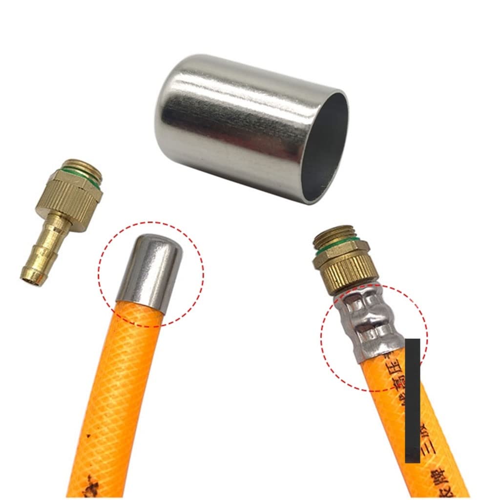 50 Stück Hochdruck-Schlauch-Crimphülsenverbinder aus Edelstahl – vielseitiger Rohrverbinder von 11,5 mm bis 18 mm for Sanitärinstallationen(16mm)
