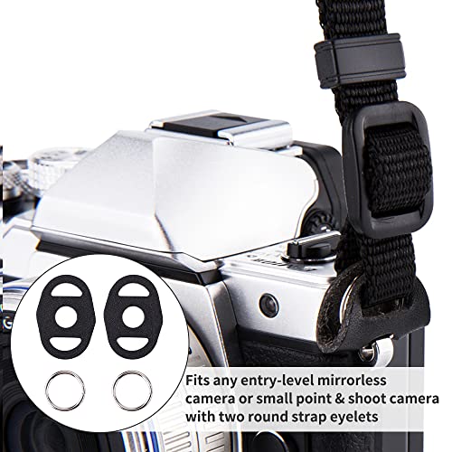 Image of JJC Soft Camera Neck Shoulder Strap for Fuji X-T30 III II X-T20 X-T5 X-T4 | for Fuji X-M5 XM5 XT30 XT20 X-T3 XT3 X100VI X100V X100F X Half X-S10 X-E4 Canon EOS M50 M6 Mark II Nikon Zf Z8 Z50 & More