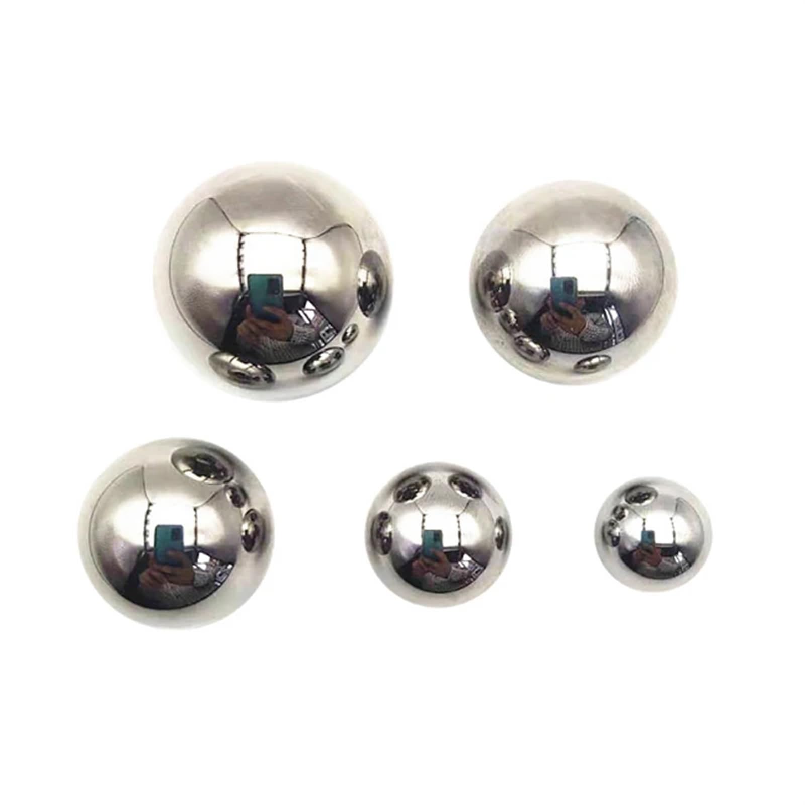 Assortiment de billes de roulement en acier, Lot de 2 billes lisses solides de haute précision de diamètre 21 mm, 22 mm, 23 mm, 24 mm, 25 mm - 30 mm, roulements à billes ronds en acier inoxydable 304(