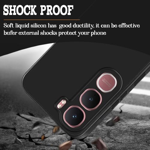 Image of Back Cover for Vivo Y31 5G | Full Camera Protection | Premium Liquid Silicon Case | Flexible Bumper Case for Vivo Y31 5G (Black)