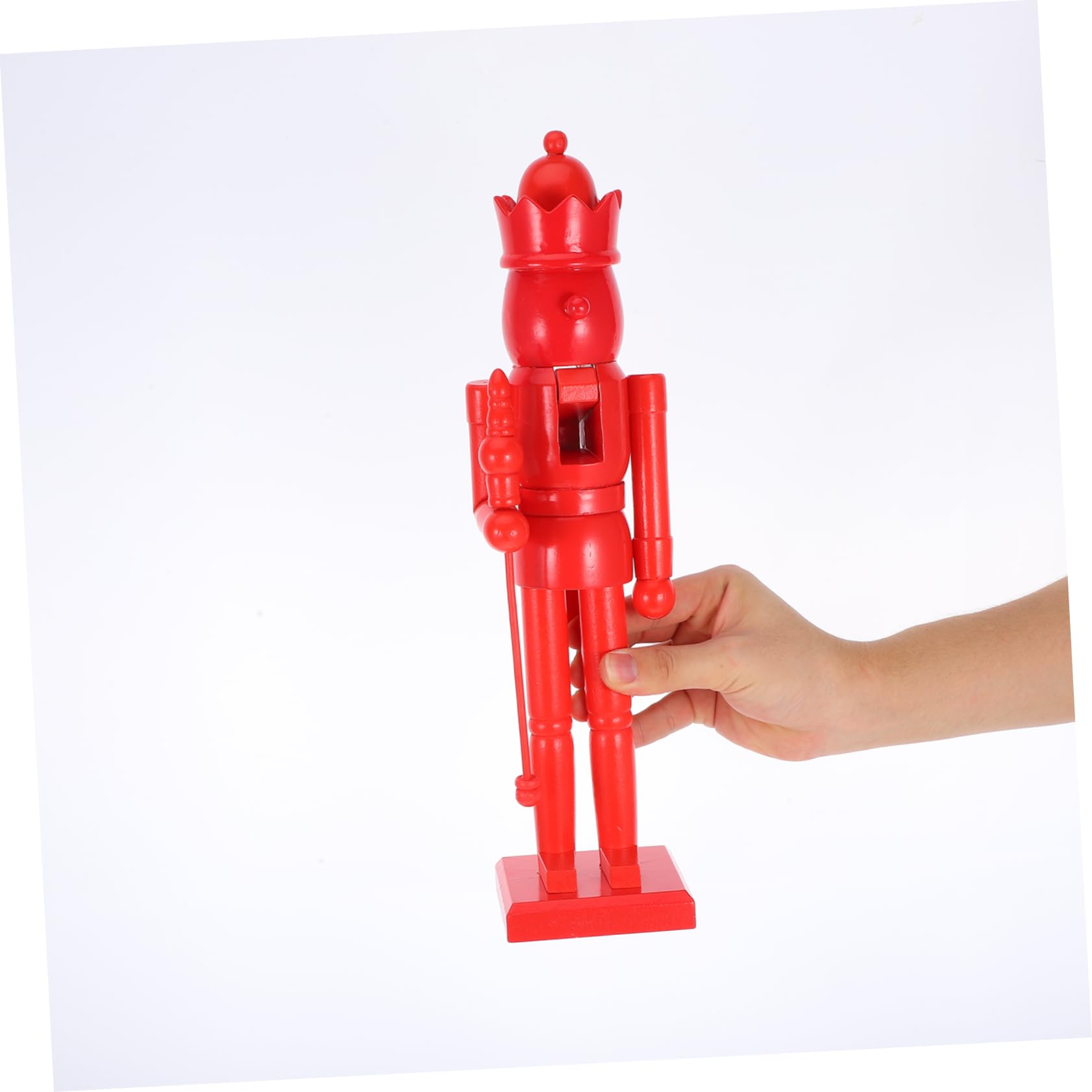IMIKEYA Casse Noisette Casse-Noisette Vierge décor de Soldat en Noyer Casse-Noix de noël Casse-Noix à Personnaliser Accessoires pour Casse-Noix décoration de Noël de Bois Rouge