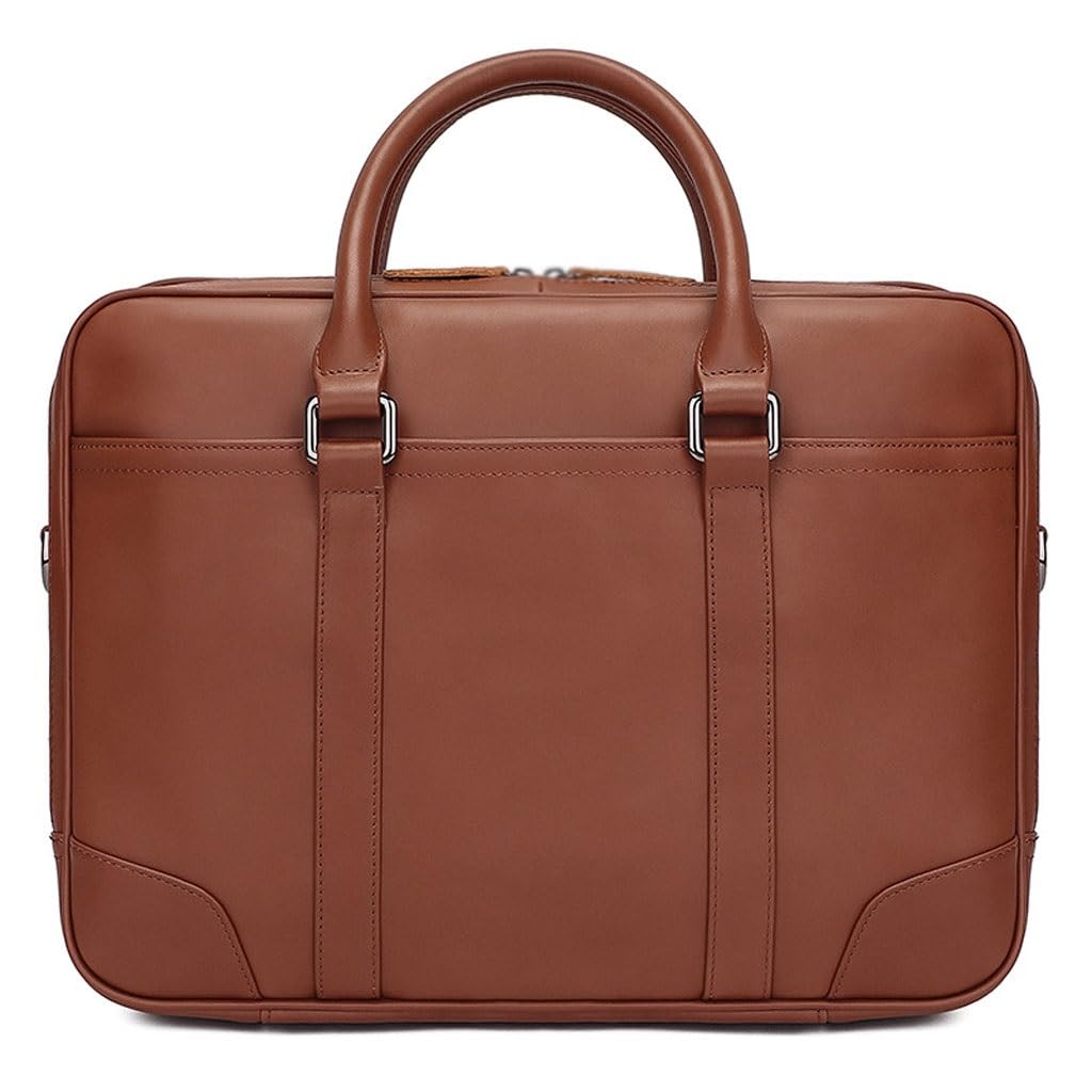 Sac d'ordinateur en peau d'agneau pleine fleur : l'élégance du cuir chic