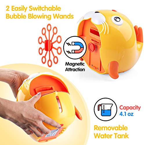 Kindiary Bubble Machine, Automatic Bubble Blower, Portable Bubble Maker For Kids Toddlers With 5000+ Bubbles/Min, 2 Speeds, 12.8Oz Capacity, Powered By Plug-In Or Batteries For Indoor Outdoor Parties #TOP1