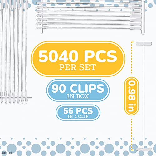 5000Pcs Clothes Tagging Gun Fasteners - 1" Plastic Fasteners Microstitch Gun For Clothes Tag Gun Refills Barb Fastners - Standard Fine Tagging Barbs Refill For Micro Stitch Gun Price Tags For Clothing #TOP1