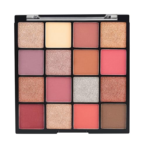 Insight Cosmetics Gorgeous 16 Color Eyeshadow Palette|Matte|Shimmer|Beginner Friendly & Long Lasting Eye Shadow Palette|Long Wearing And Easily Blendable Eye Makeup Palette, 37gm(MK09-Pink Island)