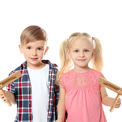 Haconba 6 Pack Wooden Spinning Ratchet Wooden Matraca Instrument Wood Noisemaker for Party Sports Event and Celebrations
