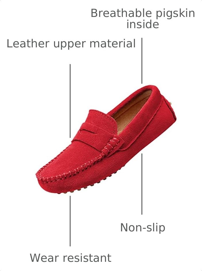Image of rismart Boys Girls Slip on Loafers Casual Flat Kids Moccasin Slippers