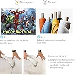 Avengers Birthday Banner, Party Decorations Background for Children - Happy Birthday Banner Party Supplies - Indoor/Outdoor Wall Decor - 5x3ft - Image 4