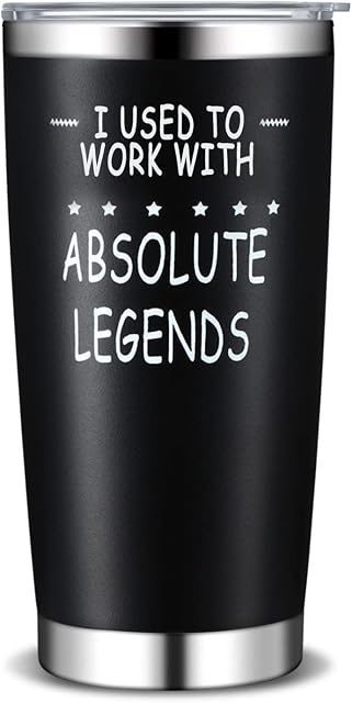 Perthlin Funny Leaving Gifts Retirement Gifts Christmas Gifts I Used to Work with Legends Mug Stainless Steel Funny Mugs for Work Colleagues Men Women Teacher, 20 oz