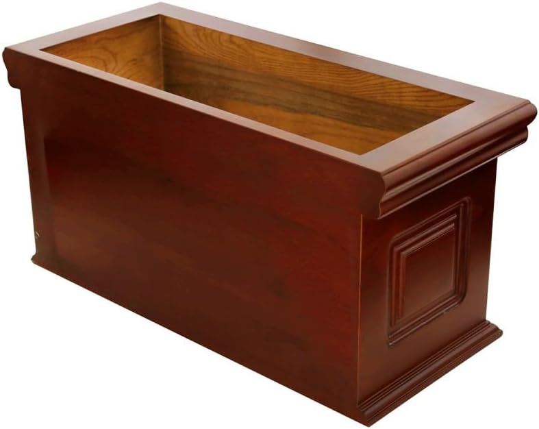 Renovators Supply Manufacturing Dark Oak Hardwood Raised High Tank Toilet Part Tank Only