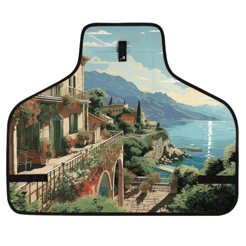 Delantal de trabajo Mediterranean Summer con bolsillos ajustable miniatura 1