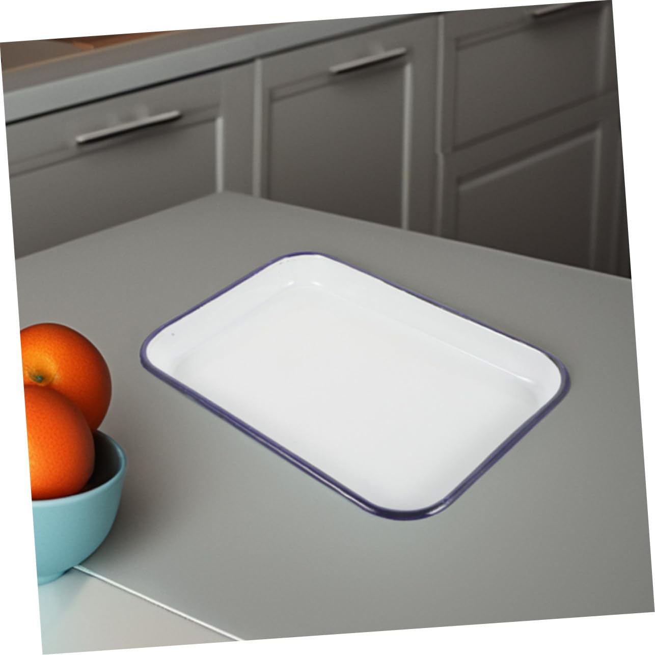 Gatuida 2stücke Kuchenbackform und Emaillierte Bratform Antihaftbeschichtete Backbleche für Küche und Backofen Geeignet Hitzebeständig Emaillierte Backform zum Backen und Servieren Ofenfor