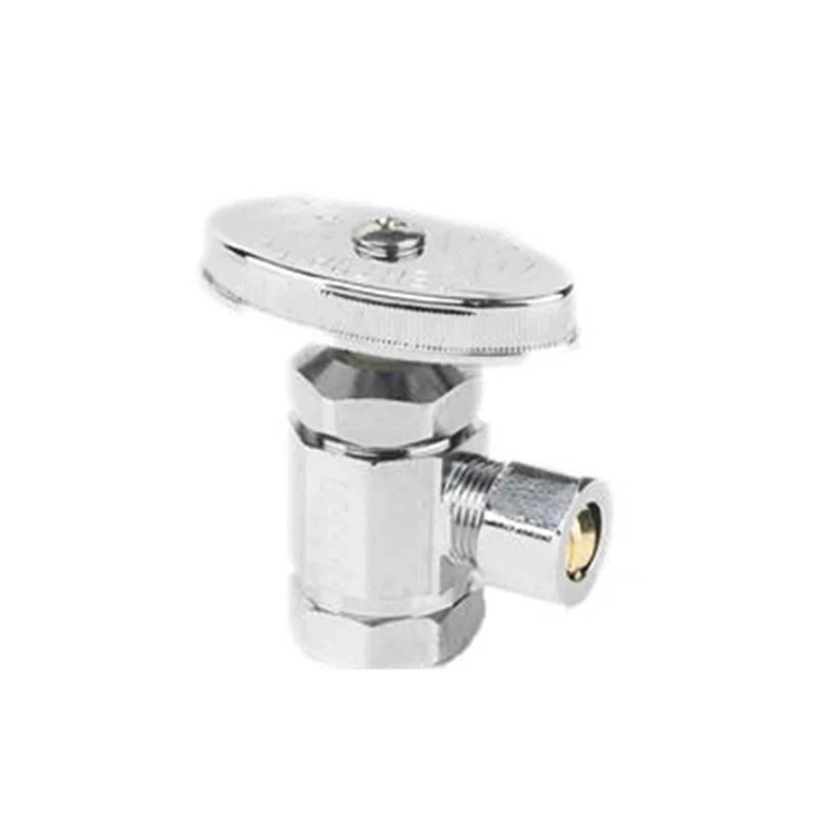CHULKJFX 10pcs brass angle 2 way 90 degree angle water control lead angle stop with clamp female(1-2X 1-4)
