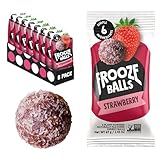Frooze Balls Strawberry Fruitastic Snack, 48 Apple-Based Energy Balls, 8 x 2.5oz packets of 6 balls