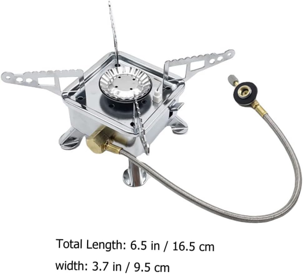 HEMOTON Outdoor Camping Gas Burner Stove Portable Backpacking Cooker with Strong Wind Resistance Lightweight Design for Hiking Picnics and Outdoor Activities