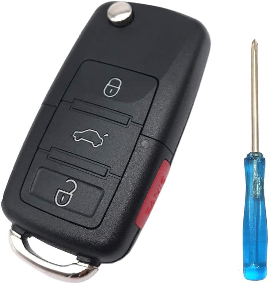 4 Buttons Keyless Entry Remote Key Fob Cover Case fit for VW Volkswagen Jetta Beetle Passat Golf Rabbit GTI CC EOS Key Fob Shell No Chip