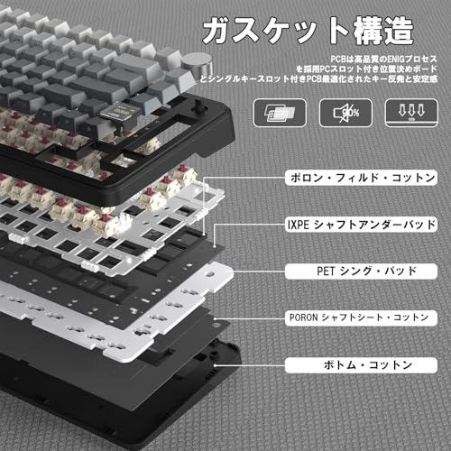 ATTACK SHARK X85Pro ゲーミングメカニカルキーボード の商品画像 4