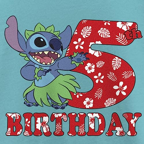 Disney Girl's Lilo & Stitch 5th Birthday Hula Dance T-Shirt2