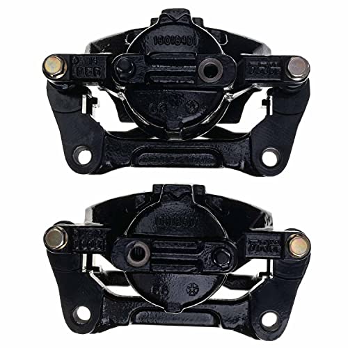 Image of Power Stop S5044BLK Front Pair of High-Temp Black Powder Coated Calipers For Town & Country, Grand Caravan, Nitro, Liberty, Wrangler, Wrangler, Ram C /V, VW Routan [Model Specific]